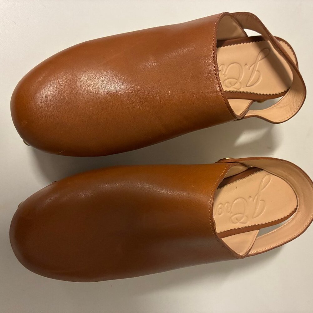 J. Crew Brown Leather Clogs
